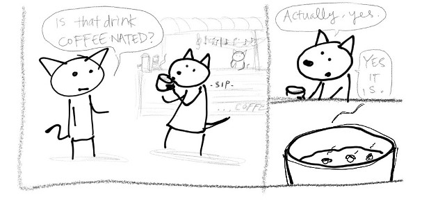 the cause of many a scientific discovery... coffeeine.