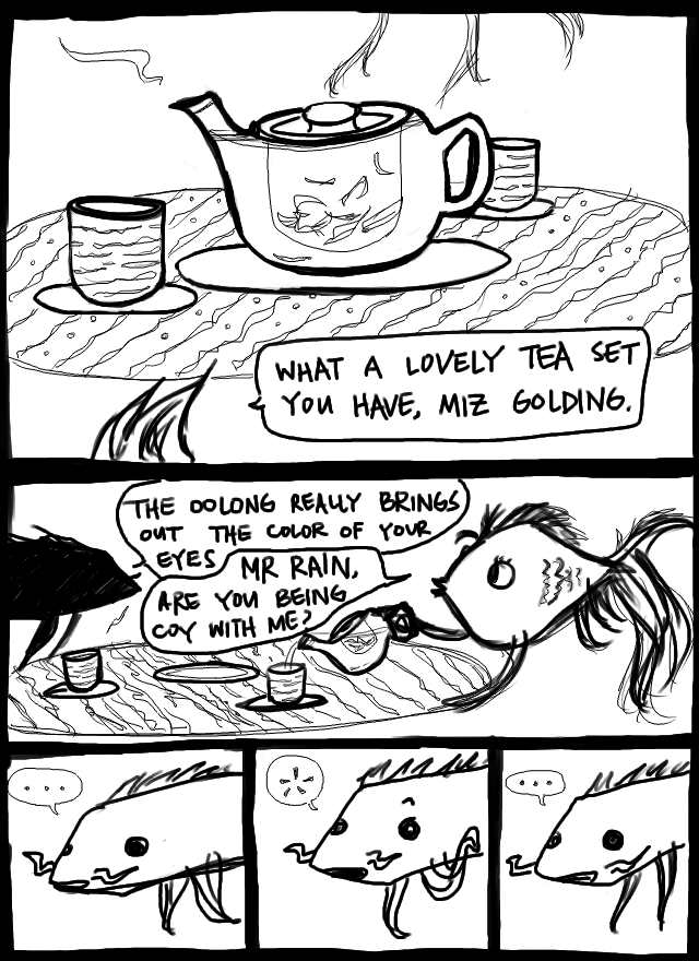 the real question is, how are they drinking tea underwater???