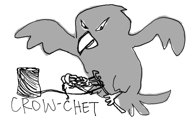 a half double crowchet should be a ravenstitch