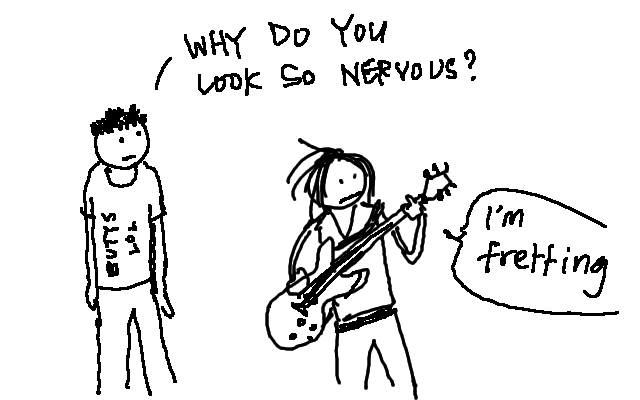 he IS holding an axe in his hand