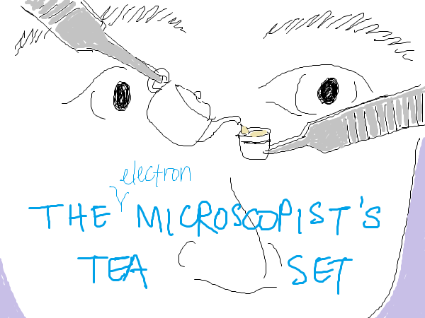 it's too bad that at that scale the physical properties of the tea set would probably cause tea to stay in the teapot